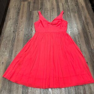 JCrew | Silk Chiffon A-line Dress | Hot Pink | Size 12